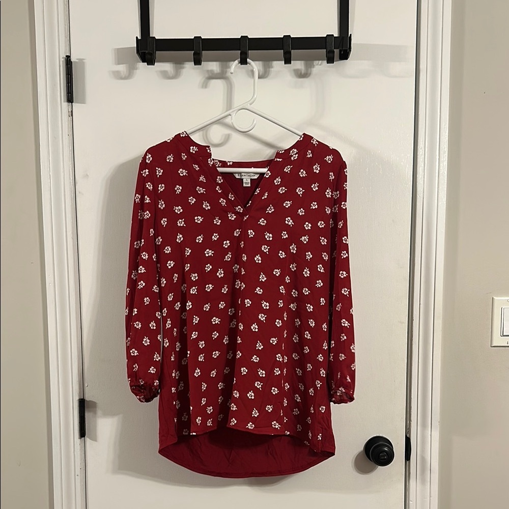Floral Red Women's Top